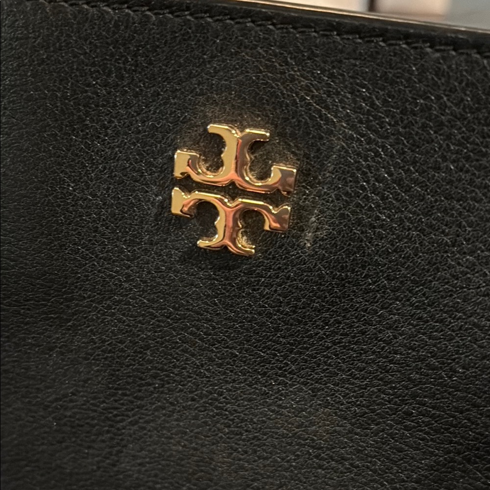 Tory Burch Marsden Black Leather Tote w/Gold Hardware - Picture 4 of 8